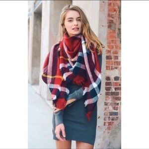 Plaid Blanket scarf